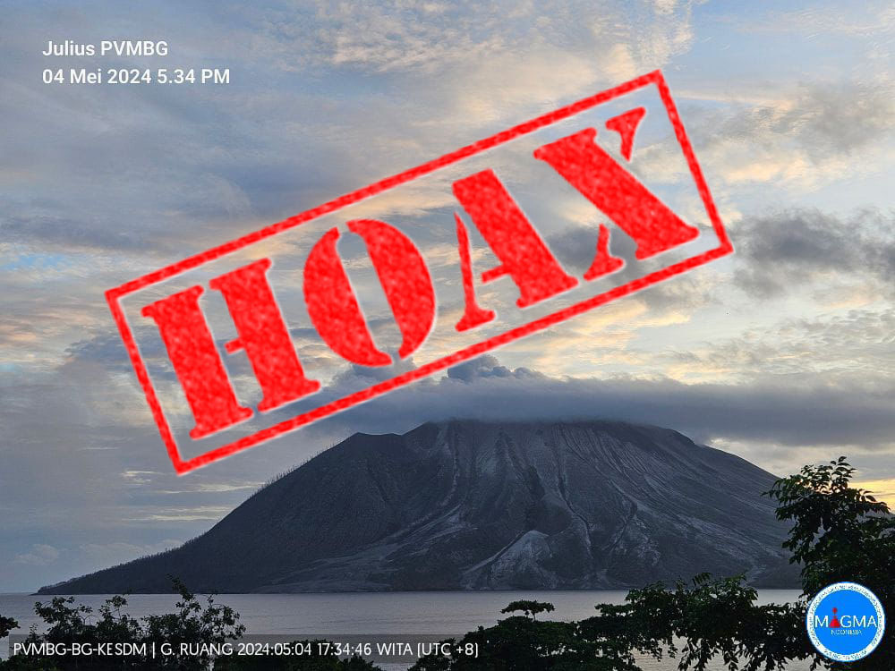Berita Pulau Tagulandang Tenggelam Akibat Erupsi G. Ruang HOAX 
