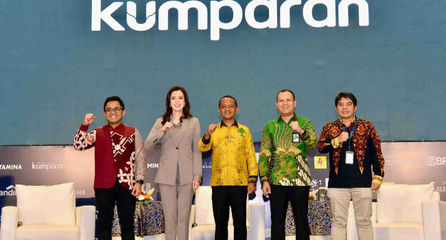 Menteri ESDM Menyampaikan Keynote Speech pada acara Kumparan: Green Initiative Conference di Jakarta, Rabu (25/9)