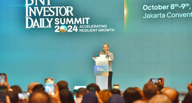 Menteri ESDM saat menjadi Pembicara pada BNI Investor Daily Summit 2024, Senin (9/10)