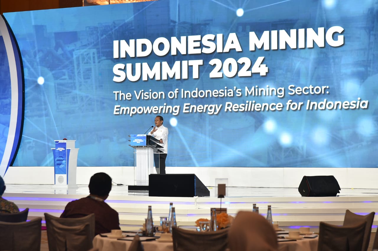 Menteri ESDM Bahlil Lahadalia Membuka Indonesia Mining Sumit 2024, Rabu (4/12)