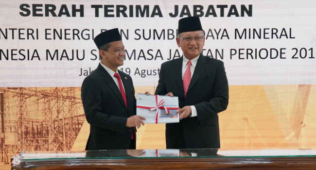 Serah Terima Menteri ESDM Sisa Jabatan 2019 - 2024, Senin (19/8)