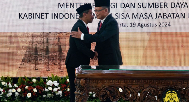 Serah Terima Menteri ESDM Sisa Jabatan 2019 - 2024, Senin (19/8)