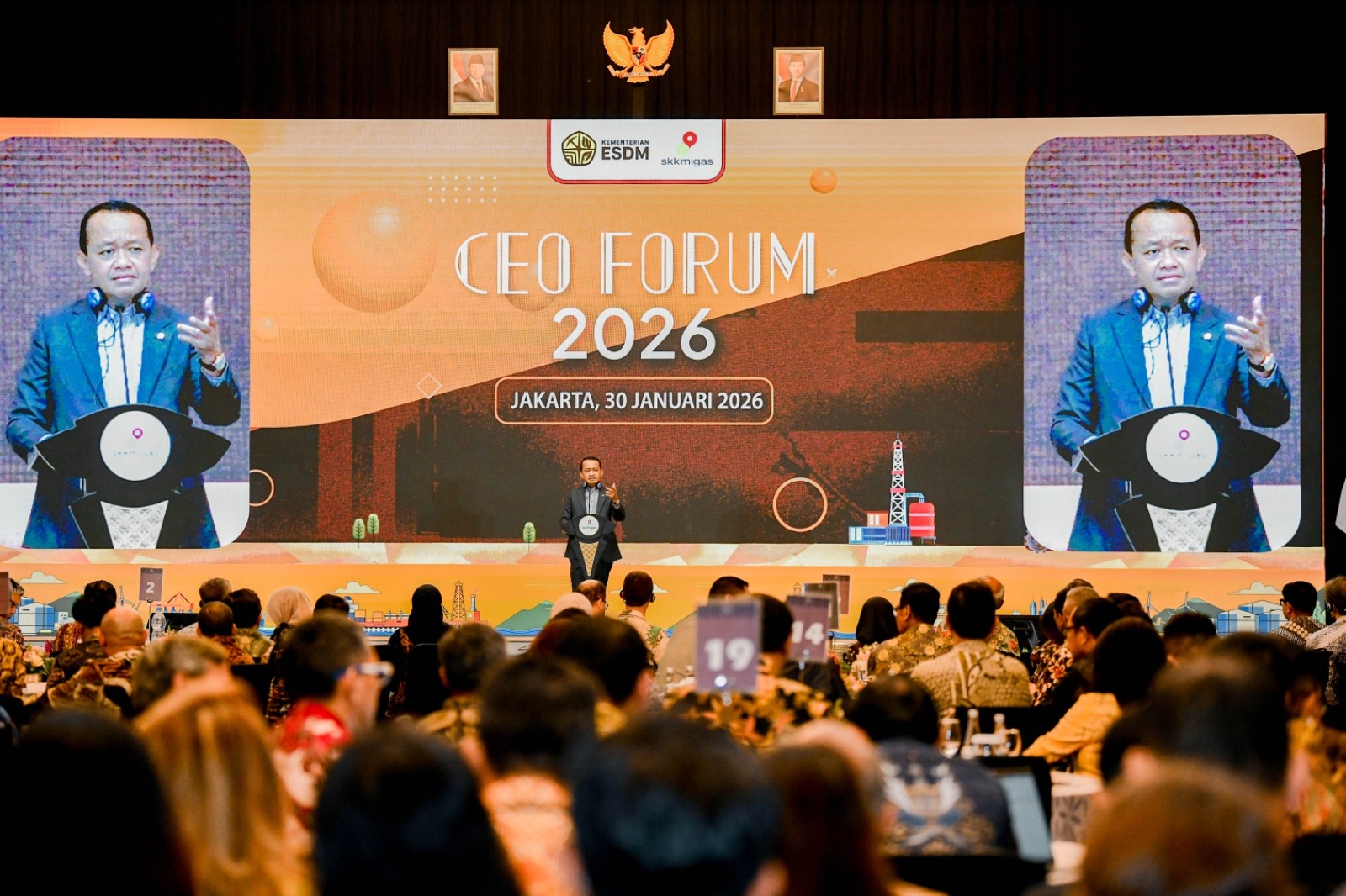 Menteri ESDM menjadi narasumber pada acara CEO Forum SKK Migas 2026 di Jakarta, Jumat (30/1)