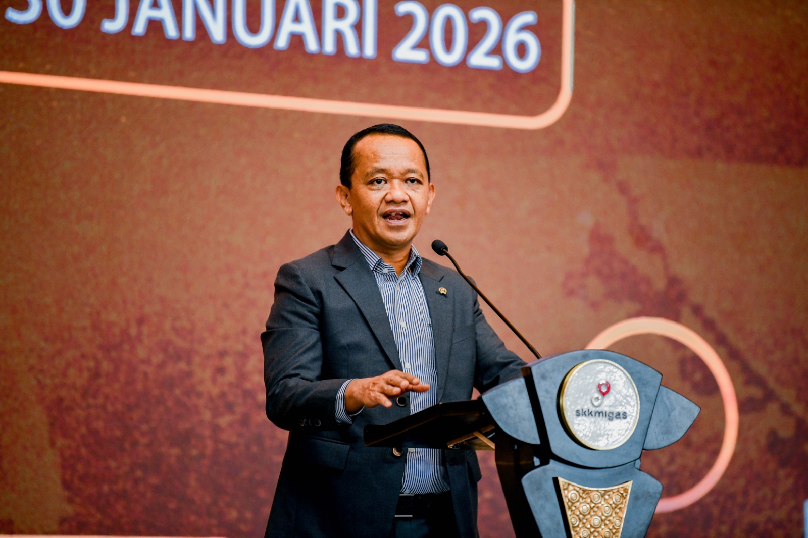 Menteri ESDM menjadi narasumber pada acara CEO Forum SKK Migas 2026 di Jakarta, Jumat (30/1)