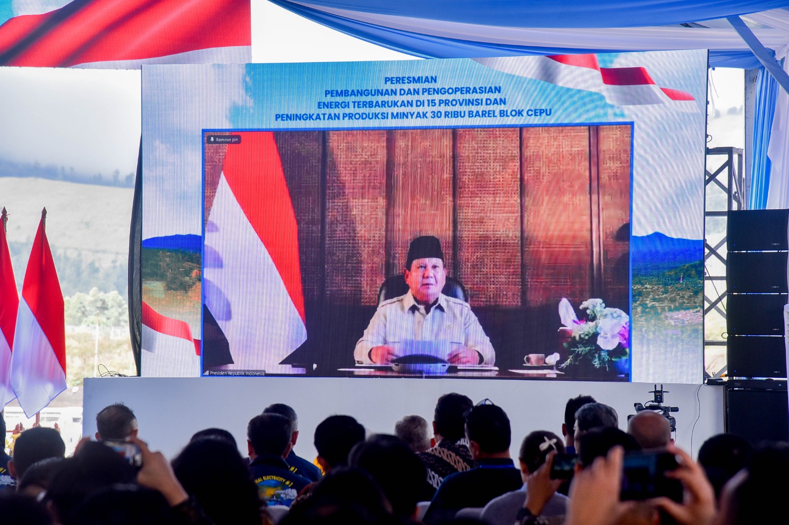  Presiden Prabowo dan Menteri Bahlil Resmikan 55 Proyek Energi Terbarukan dan Tambahan Produksi Minyak Blok Cepu
