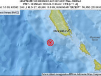 Gempa 5,9 SR di Kepulauan Mentawai Tidak Berpotensi Tsunami