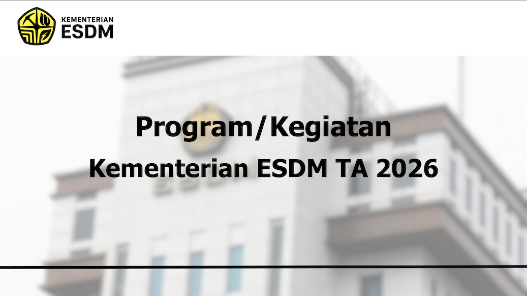 Program Kegiatan Kementerian ESDM T.A 2026